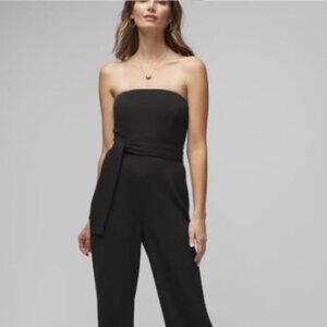 White House Black Market Black Strapless Jumpsuit